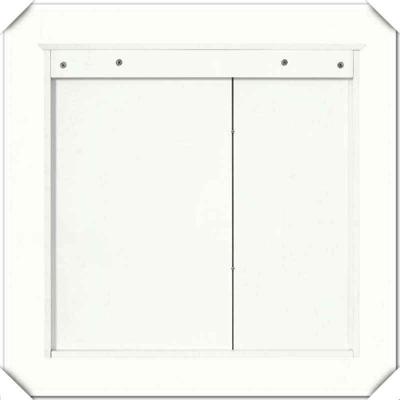 Armoire à pharmacie murale avec portes à tablettes réglables, Blanc
