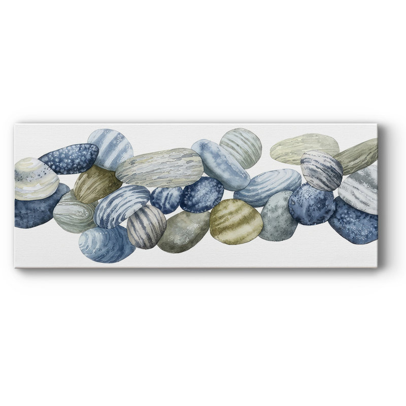 Found Pebbles III - Toile tendue avec châssis, H 8 po x l 20 po x P 1,5 po