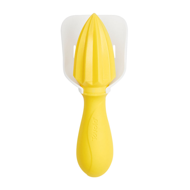 Tovolo Citrus Reamer with Removable Seed Catcher for Lemons Limes and Oranges, Yellow