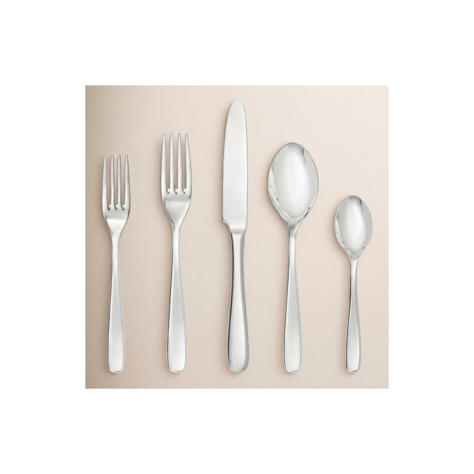 Fortessa Grand City 18/10 Stainless Steel 20 Piece Flatware Set (Service for 4), Silver