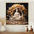 Toile avec cadre flottant or