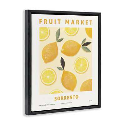 «Fruit Market Lemons», art mural encadré flottant par Reinders