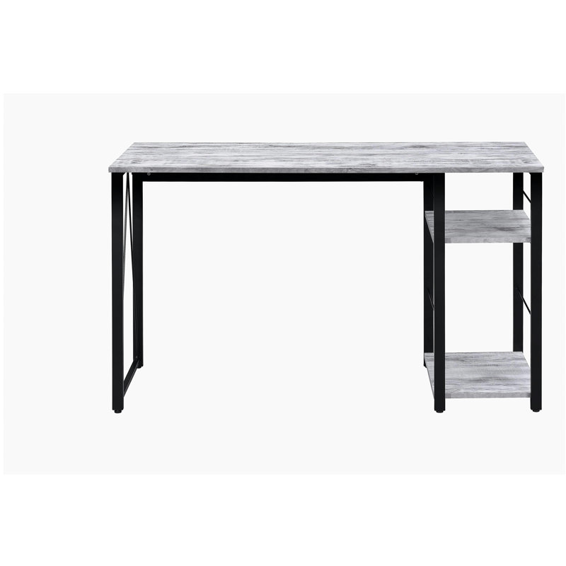Bureau d'écriture Vadna, Blanc antique / noir