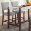 Ensemble de salle à manger 5 pièces à hauteur de comptoir - table en faux marbre et 4 chaises rembourrées, style Mid-Century moderne pour petits espaces (47,5 po)-556511566-556511567