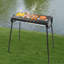 Barbecue portatif au charbon de bois en acier inoxydable avec sac de rangement amovible, idéal pour le camping, les pique-niques et les fêtes dans le jardin (3 à 8 personnes).