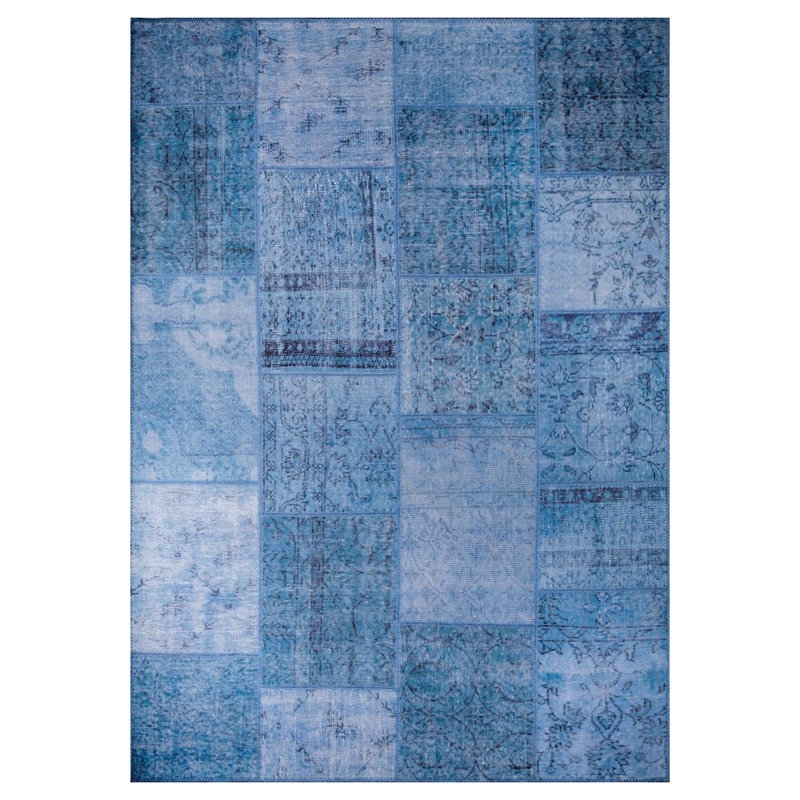Luxurious Machine Washable Area Rug, 4.9 x 7.5 Feet, 100% Polyester, 1850 g/m², Pile Height: 0.2 inches | Eco-Friendly Recycled Poly Cotton Backing | Perfect for Living Room & Bedroom, Soft and Durable Design
