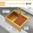   30" L x 22" W Workstation Gold Farmhouse Apron Front Kitchen Sink 16 Gauge Stainless Steel Single Bowl With Accessories-121235968