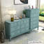 Armoire d'appoint en bois manufacturé bleu massif