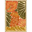 Tapis lavable à motif de feuilles orange-1500246998