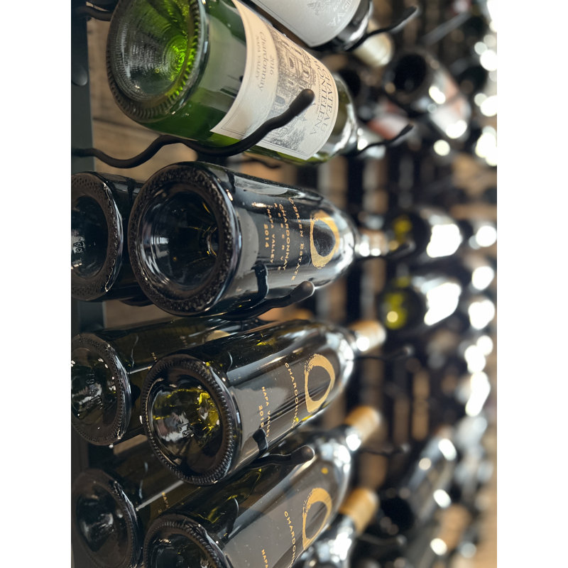 Rackers 12 Bottle Wall Mounted Wine Bottle Rack, Matte Black