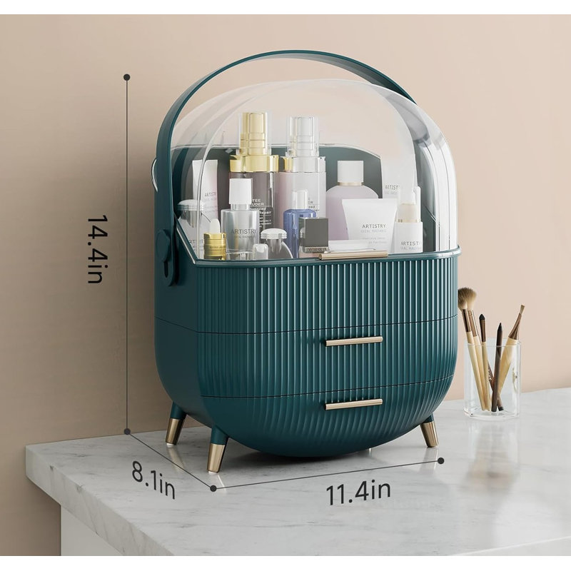 Polypropylene Makeup Organiser, Dark Green