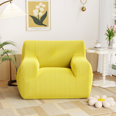 Bean Bag Chair Sofa, Big Comfy Chair For Bedroom Living Room, Bean Bag Lazy Chair For Adults With Pocket Armrests For Gaming, Reading