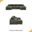 Canapé modulaire symétrique en velours côtelé-152732765