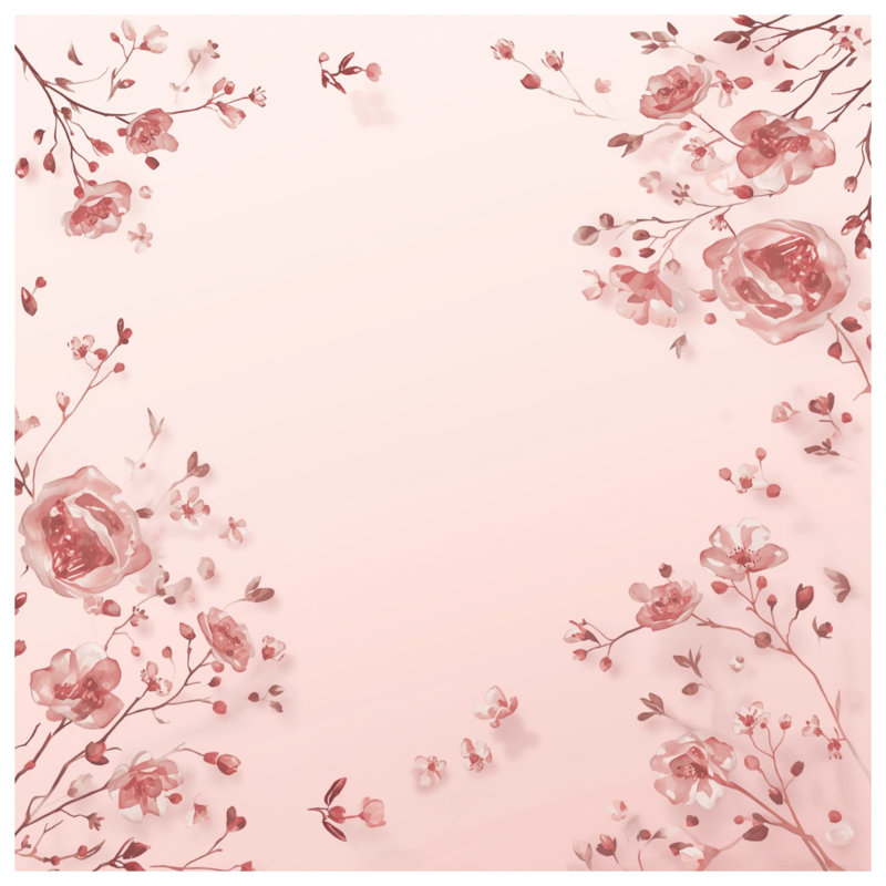Édredon rose avec aquarelle florale, Très grand lit