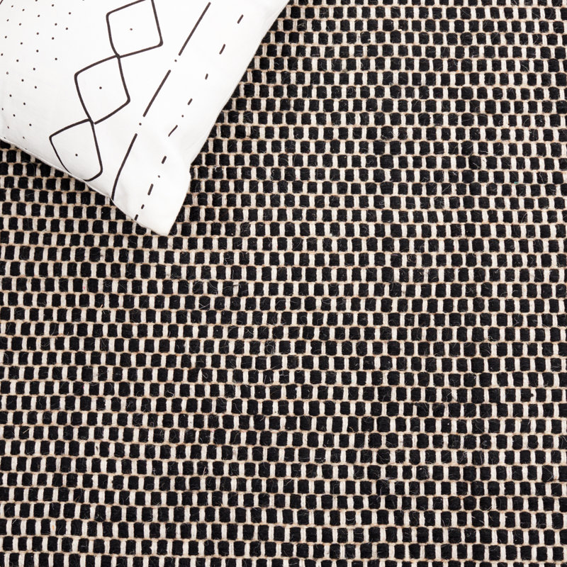 Tapis en laine tissé à la main Trellis, Rectangle de 5 pi x 8 pi