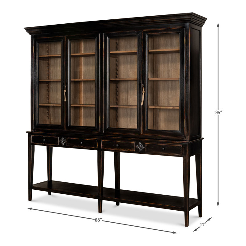 Wilkesville Solid Wood China Cabinet, Ebony