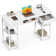 Desk and Chair Set: 48 Inch White Computer Desk & Height Adjustable Black Mesh Chair