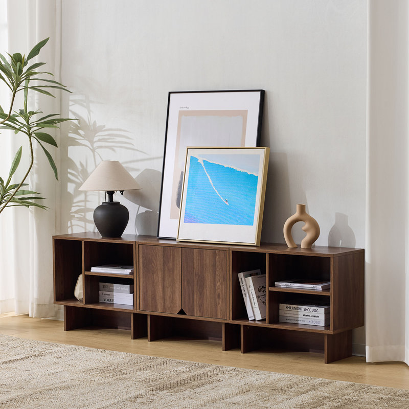  Zeno Modular TV Stand for TVs up to 75", Walnut, 20.9"H x 70.9"L x 11.8"W