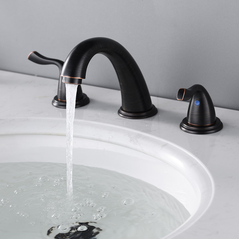 Carles 2-handle Bathroom Faucet with Drain Assembly, Oil-Rubbed Bronze