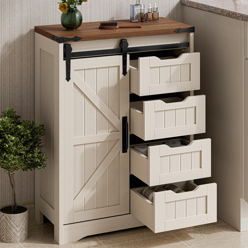 Janiya 32.68'' Kitchen Pantry, Beige