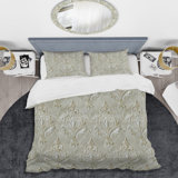Ivory Damask Oasis - Transitional Duvet Cover Set