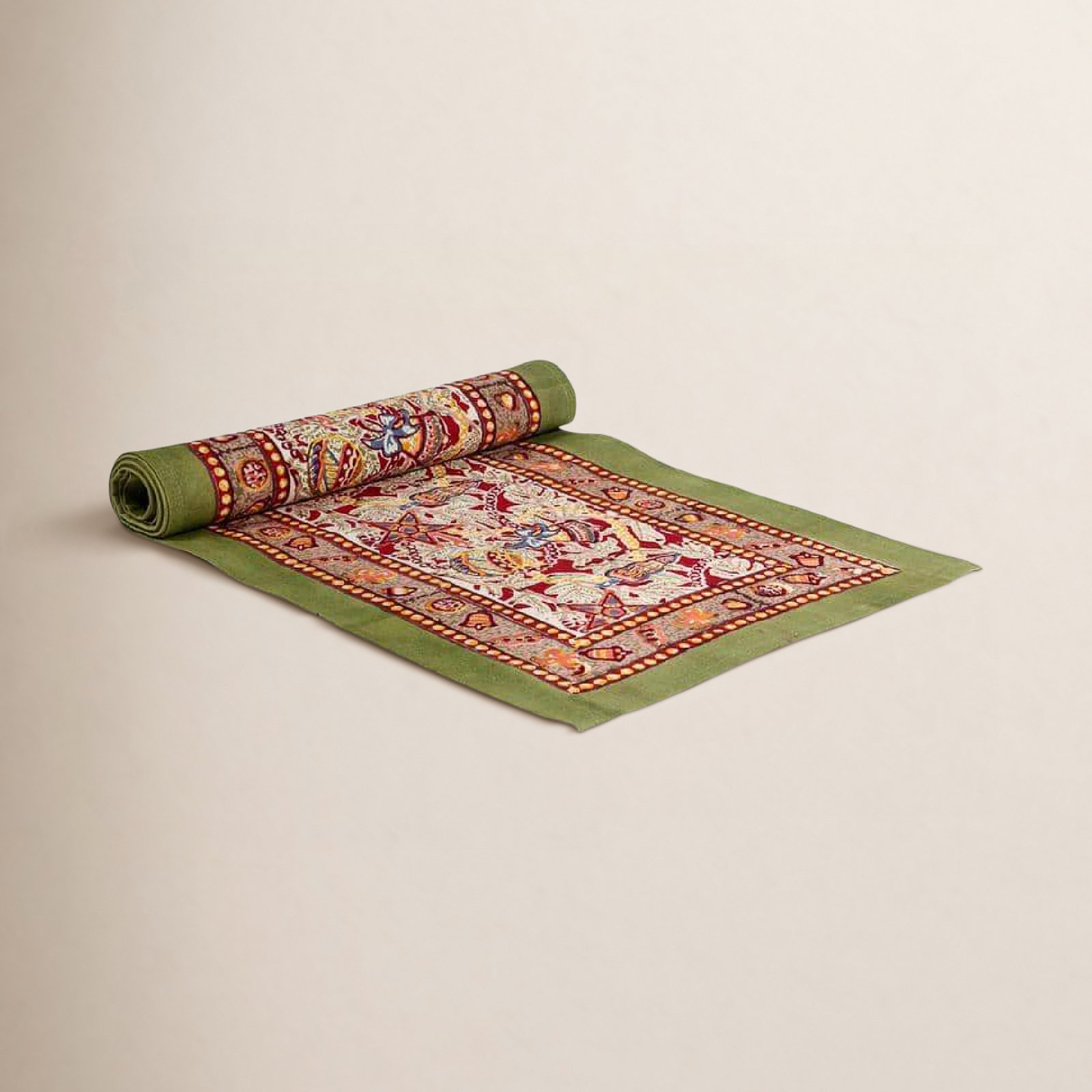 Floral Christmas Table Runner, 90" x 16"