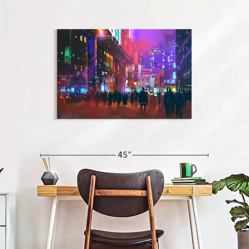Sci-Fi City, 24" H x 36" W