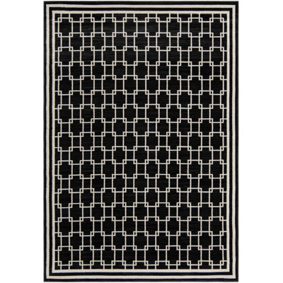 Contemporary Ogorman Area Rug Black Colour