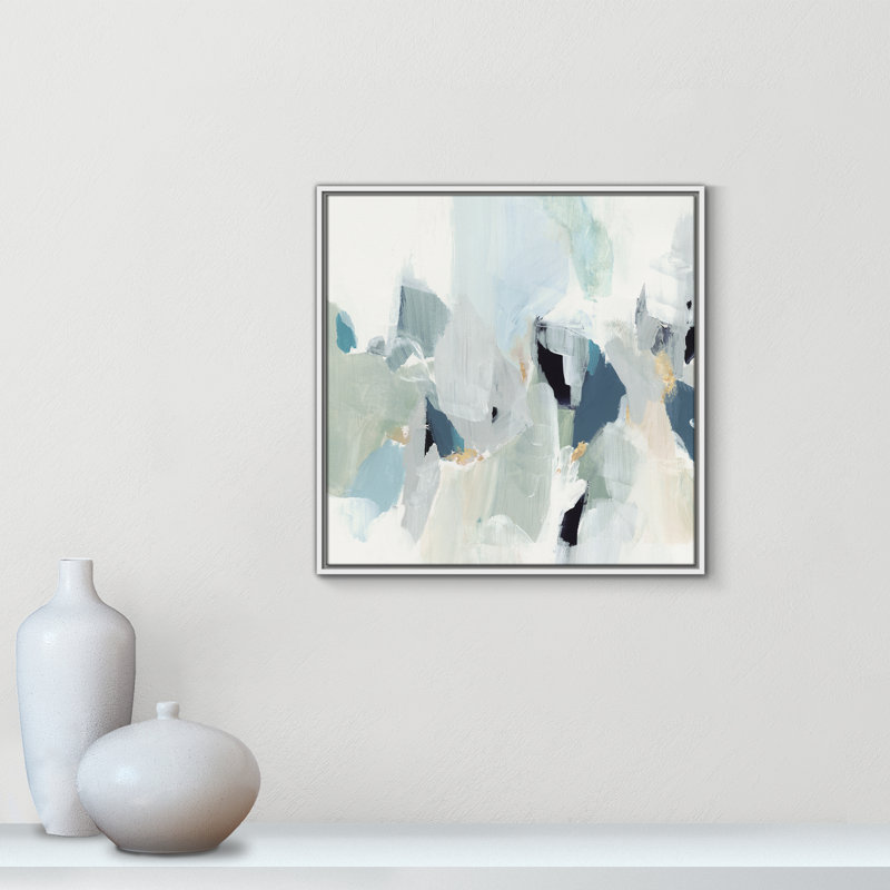 «Little Talks III» par Isabelle Z - reproduction d'art, H 31,5 po x l 31,5 po, Toile avec cadre photo, Blanc