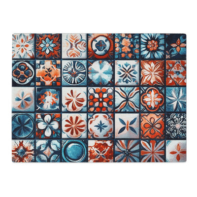 Patchwork Pattern Vol.4  Glass Chopping Board