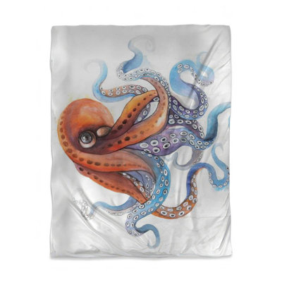 Funny Colorful Octopus Duvet Cover | Aquatic Bedroom Decor