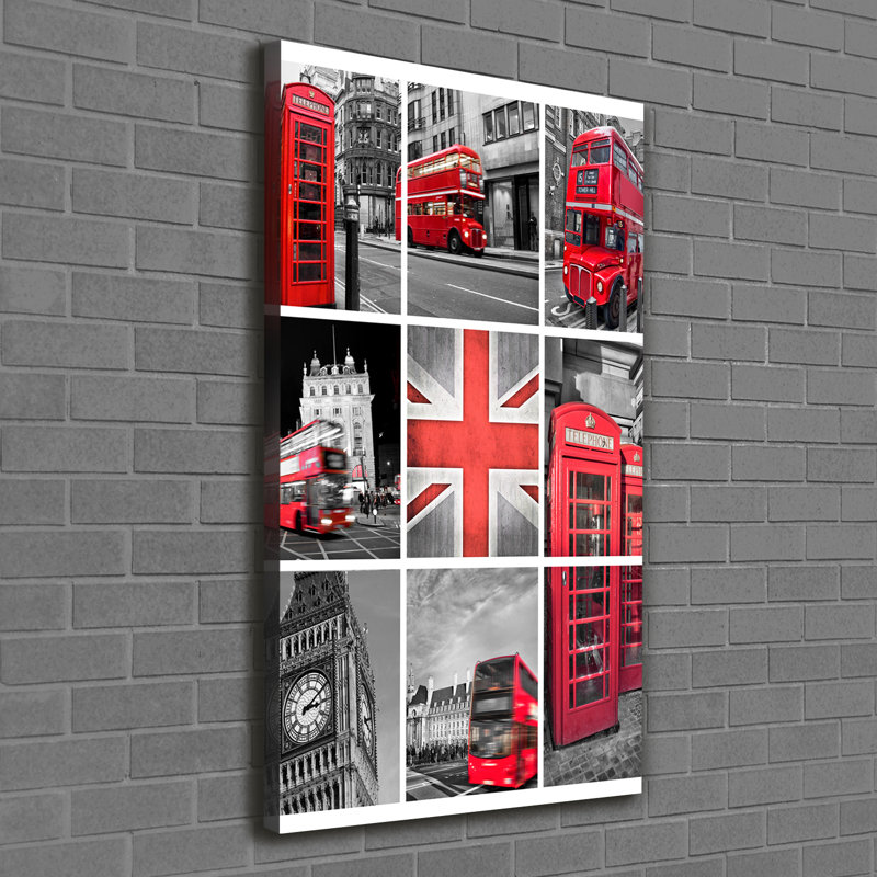Collage London - Wrapped Canvas Print