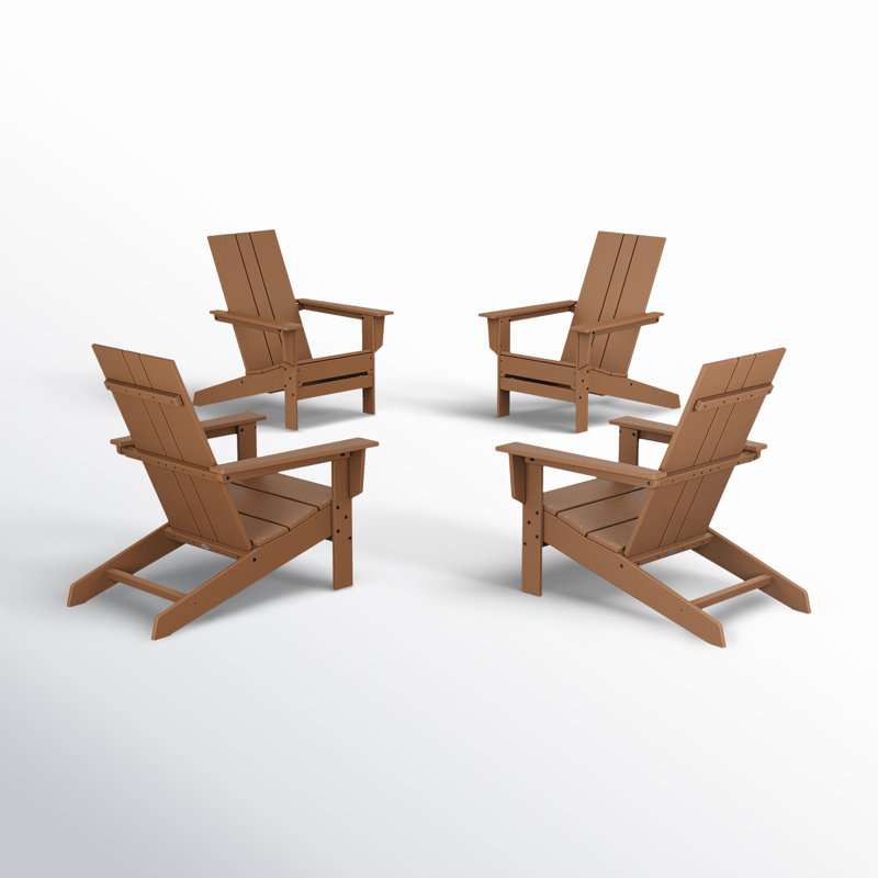 Chaises Adirondack en polyéthylène haute densité l 152 po Nula, Teck