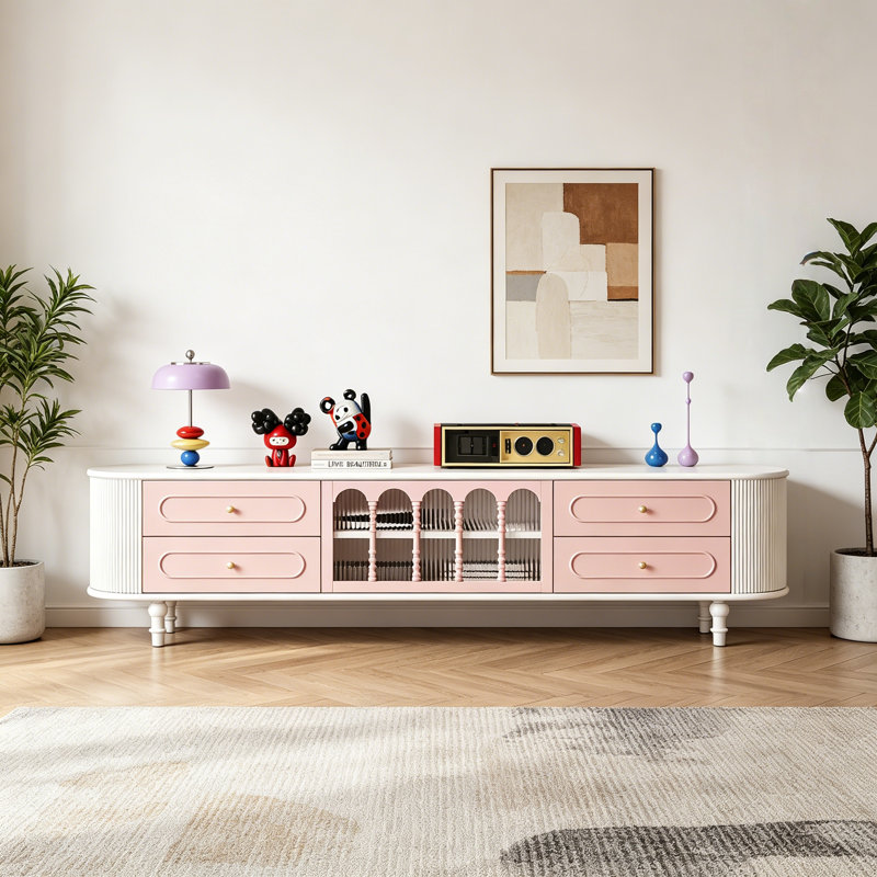 Meuble télé moderne et simple, 22.44"H x 86.61"L x 15.75"W