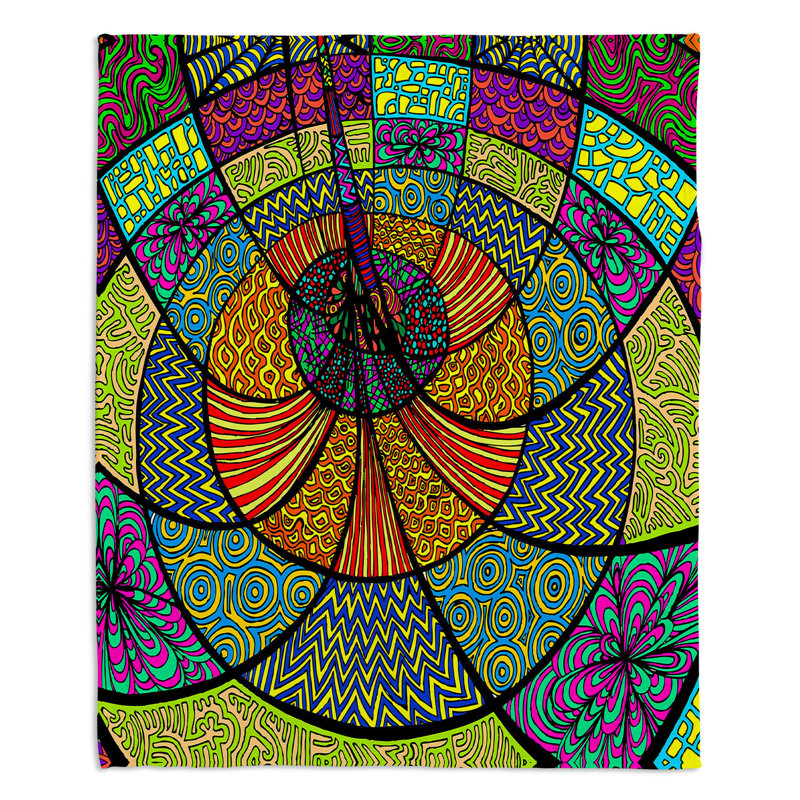 Hand Woven Throw Blanket, 51" W x 60" L