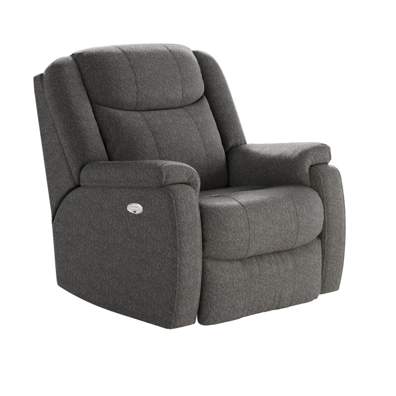 Hercules Dual Power Wall Recliner, Dark Gray Velvet