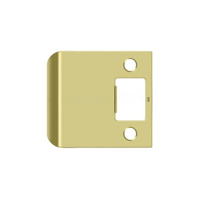 Deltana SPE250U3 Extended Lip Strike Plate, 2 1/4" x 2-1/2" in Polished Brass