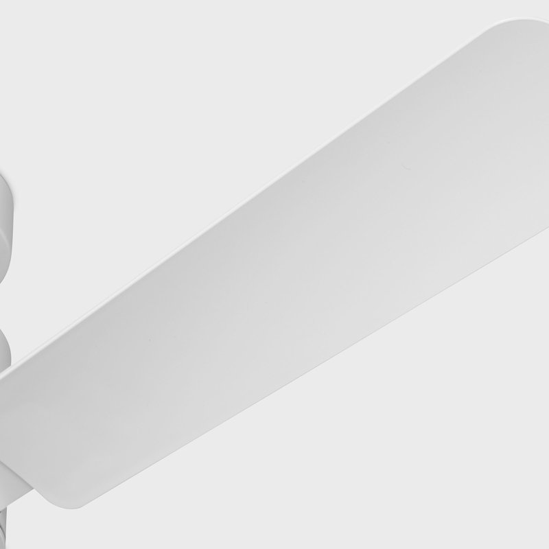 Visual Comfort Fan Cleancut Smart 54 LED Indoor Ceiling Fan with Threaded Downrod, Matte White ABS blades and Handheld Remote
