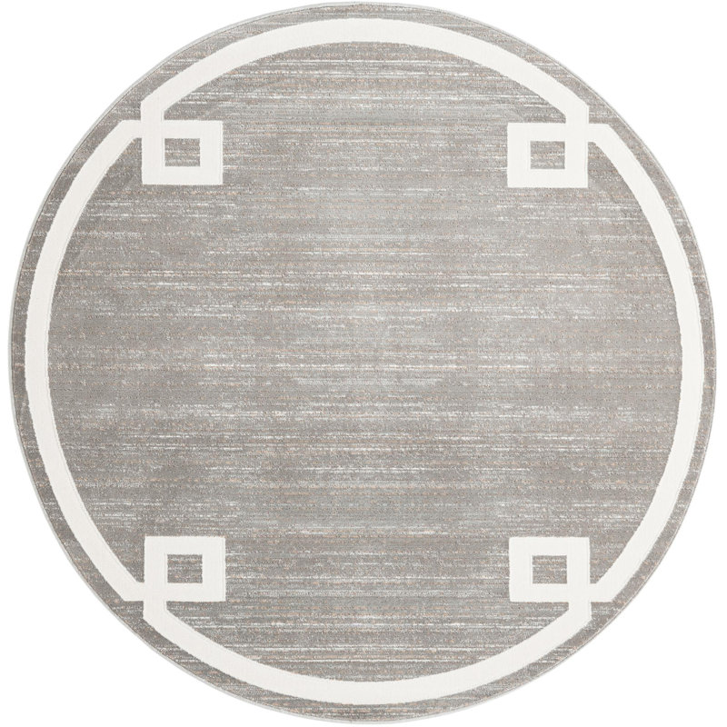 Aimeeleigh Geometric Indoor Rug, Round 5'3"