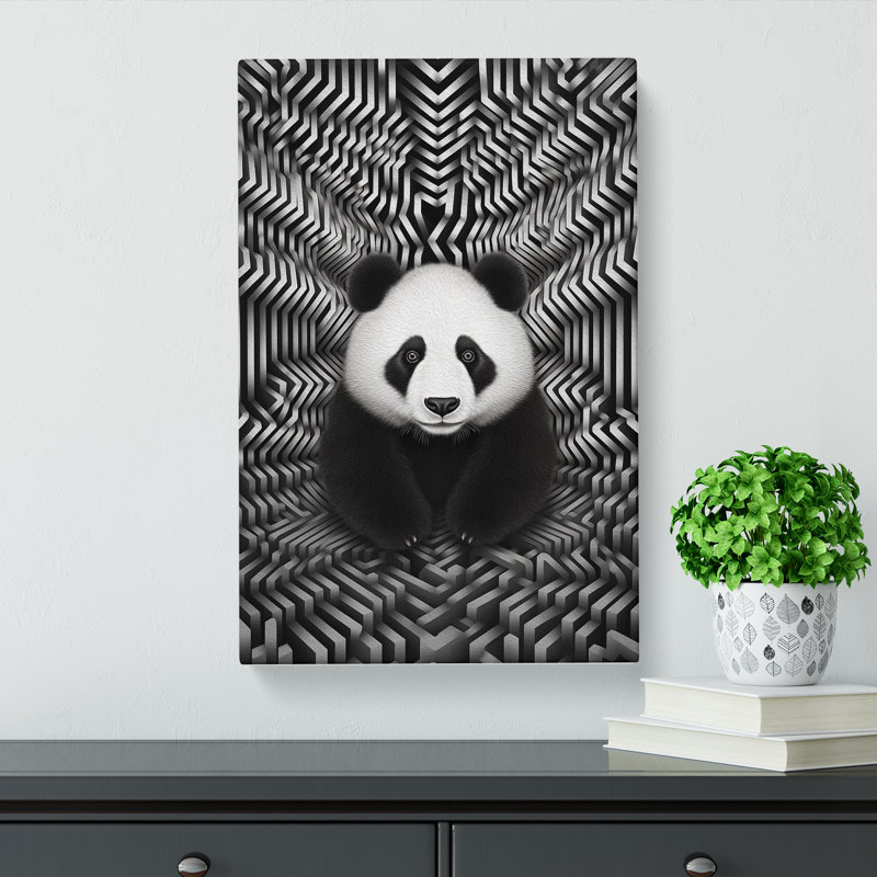 Panda Op - No Frame Print, 76cm H x 50cm W x 3cm D