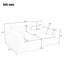 Canapé modulaire modulaire 137,8 po