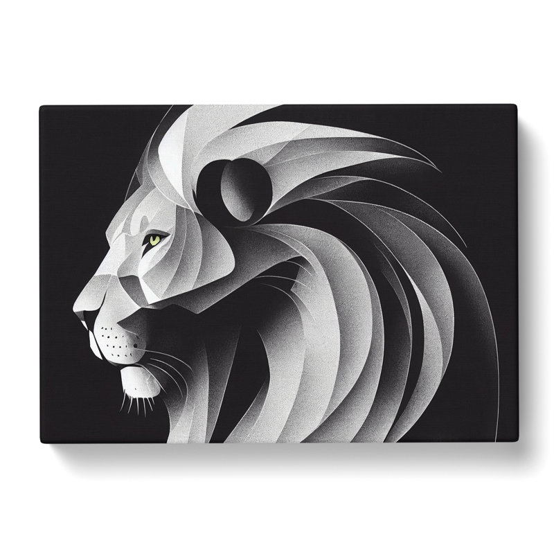 Exclusive Abstract Lion - Wrapped Canvas, 35cm H x 50cm W x 3cm D