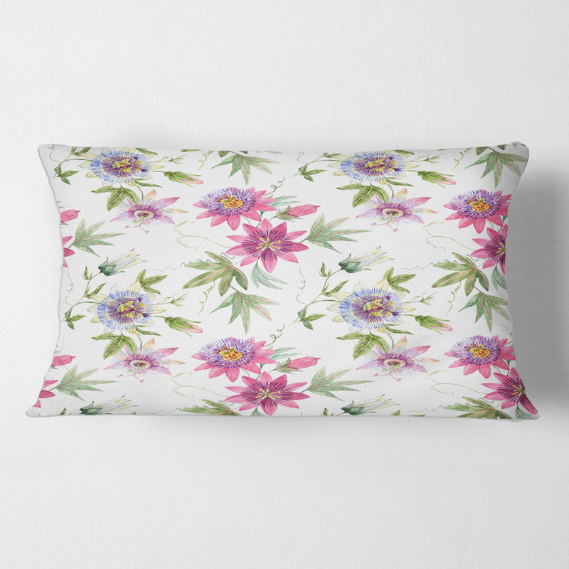 Passionflower Flowers Rectangular Pillow Cover & Insert