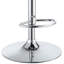 Tabouret de bar moderne gris avec base et dossier ouvert pour un repas élégant en métal à hauteur réglable