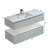 Lumino 48'' Modern Wall Mounted Single Bathroom Vanity with Engineered Stone Top and Light-1779919237