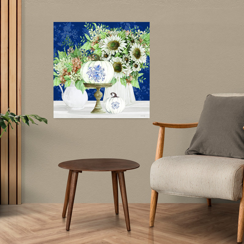 Art contemporain, marguerite moderne et élégante, H 24 po x l 24 po
