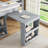Grey Rubber Wood Watsons Loft Bed With Drawer Cabinet, Shelving, Pull-Out Desk, Safety Guardrail, And Ladder-1759797858