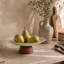 Resin Pedestal Bowl, Elegant Sculptural Fruit Bowl White for Kitchen
