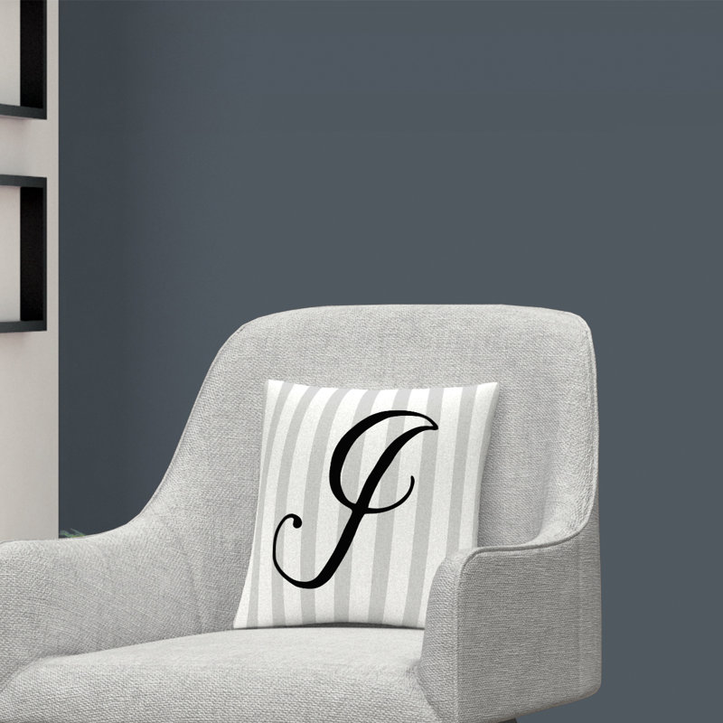 ABC Striped Throw Pillow, I