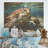 Minimalist Lagoon Turtle - Turtle Wood Panel Wall Art On Natural Pine Wood-1623103968